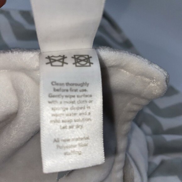 Carter’s Elephant Zig Zag Chevron Security Blanket Lovey Grey White 14” X 14” - Picture 6 of 9